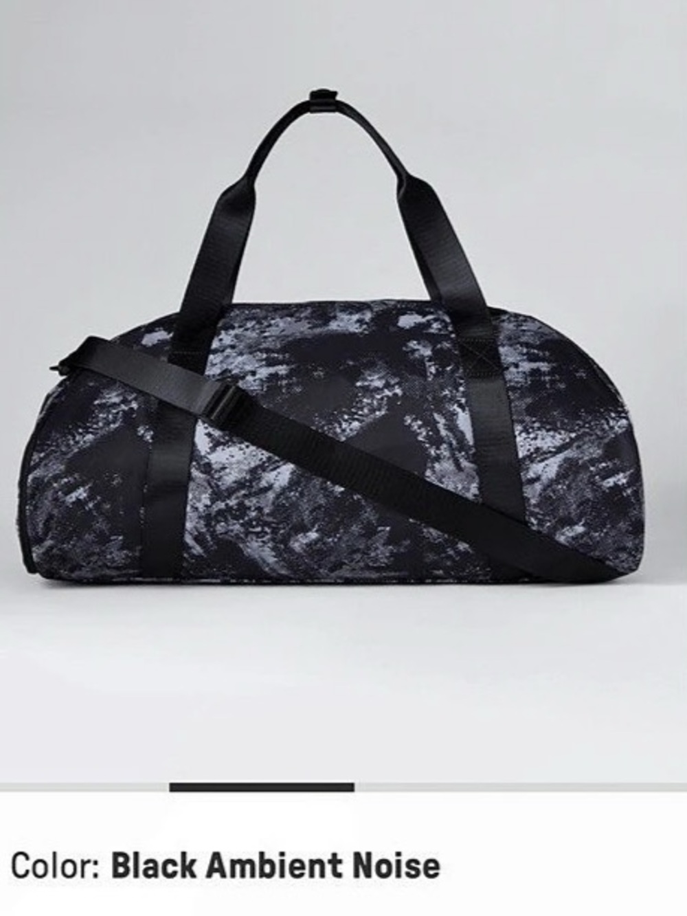 Fabletics The Gym Duffle Black & White